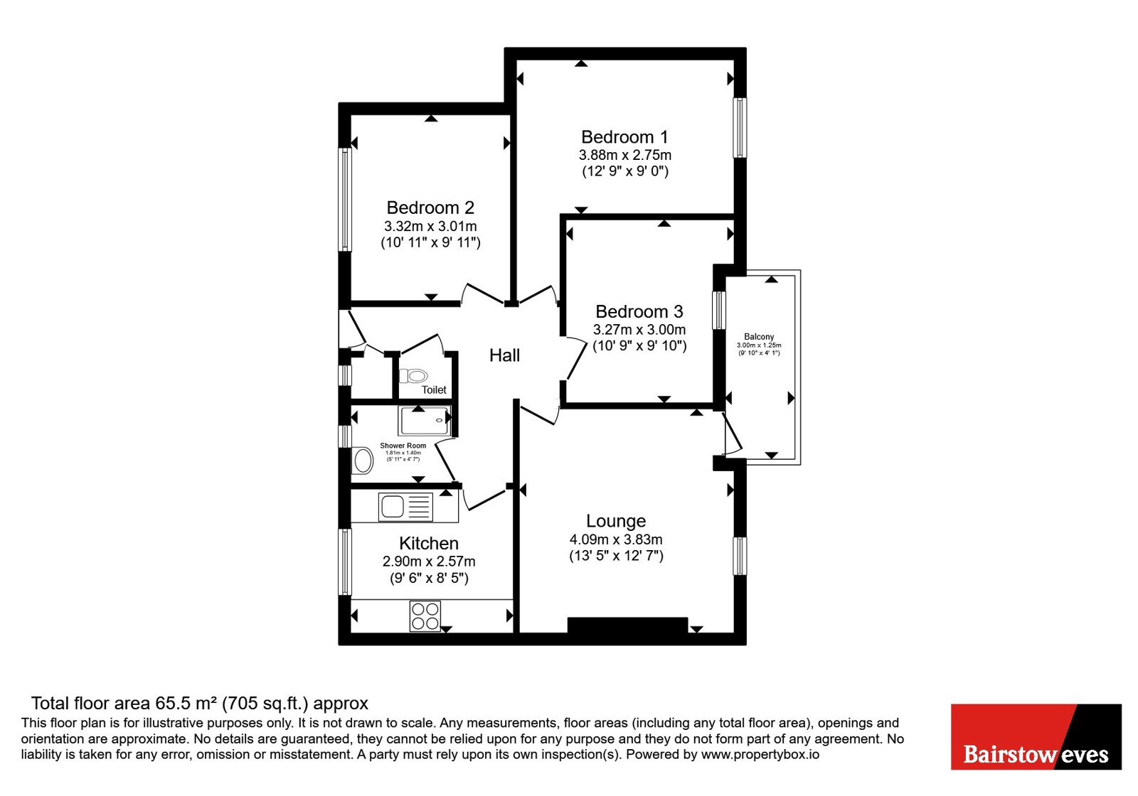 Flat 23 Langmead House,, Bruce Road, London floorplan