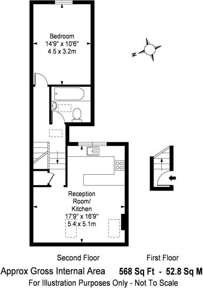 Flat 3, 7, Windmill Road, London floorplan