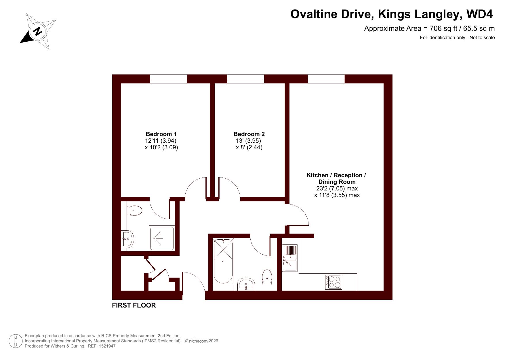 Flat 23 Ovaltine Court, Kings Langley floorplan