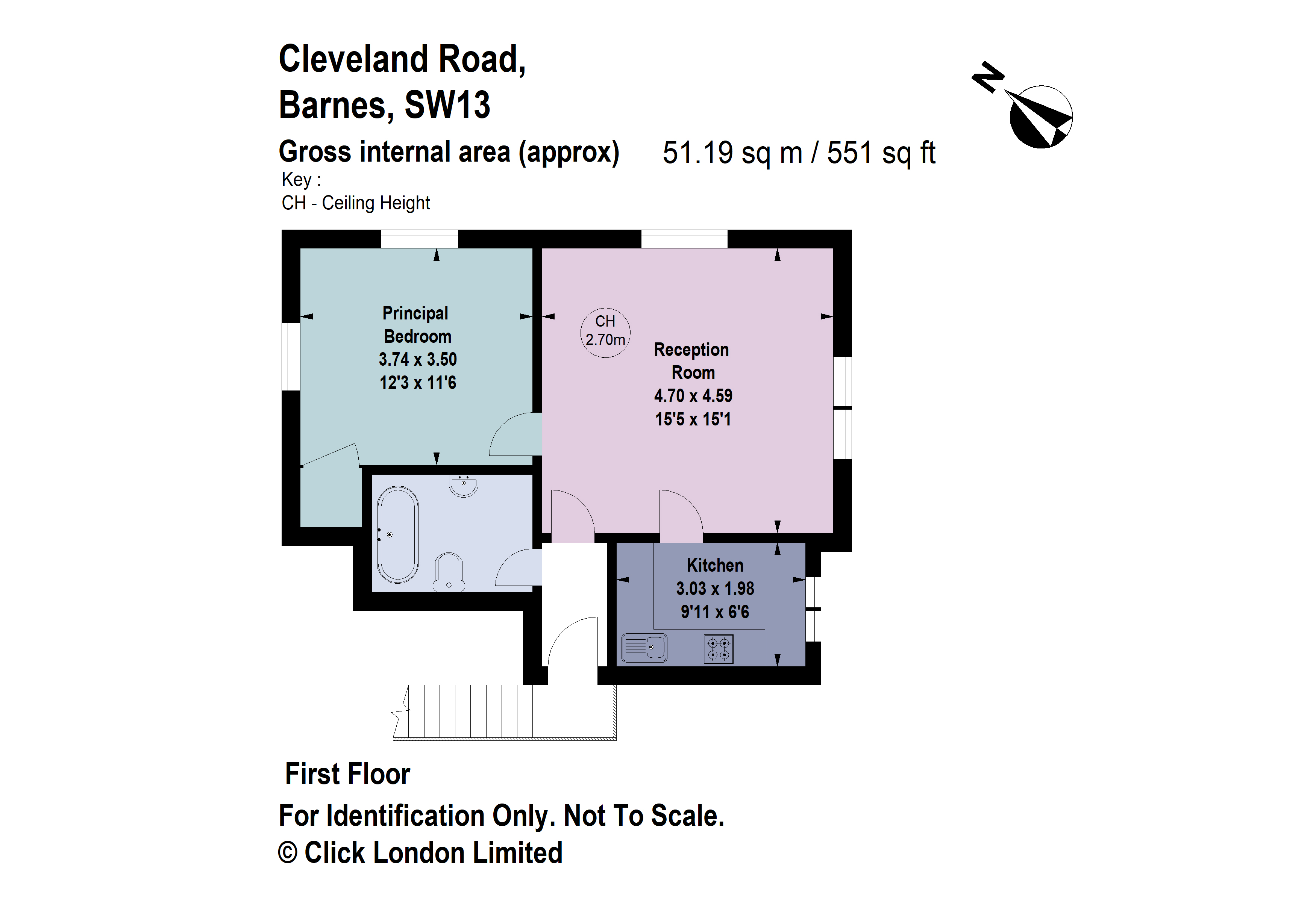Cleveland Road, Barnes, London SW13, 1 bedroom flat for sale 64547568