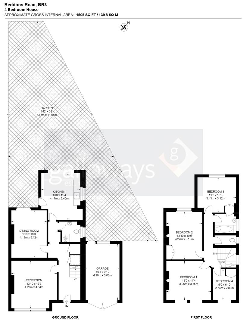 11, Reddons Road, Beckenham floorplan