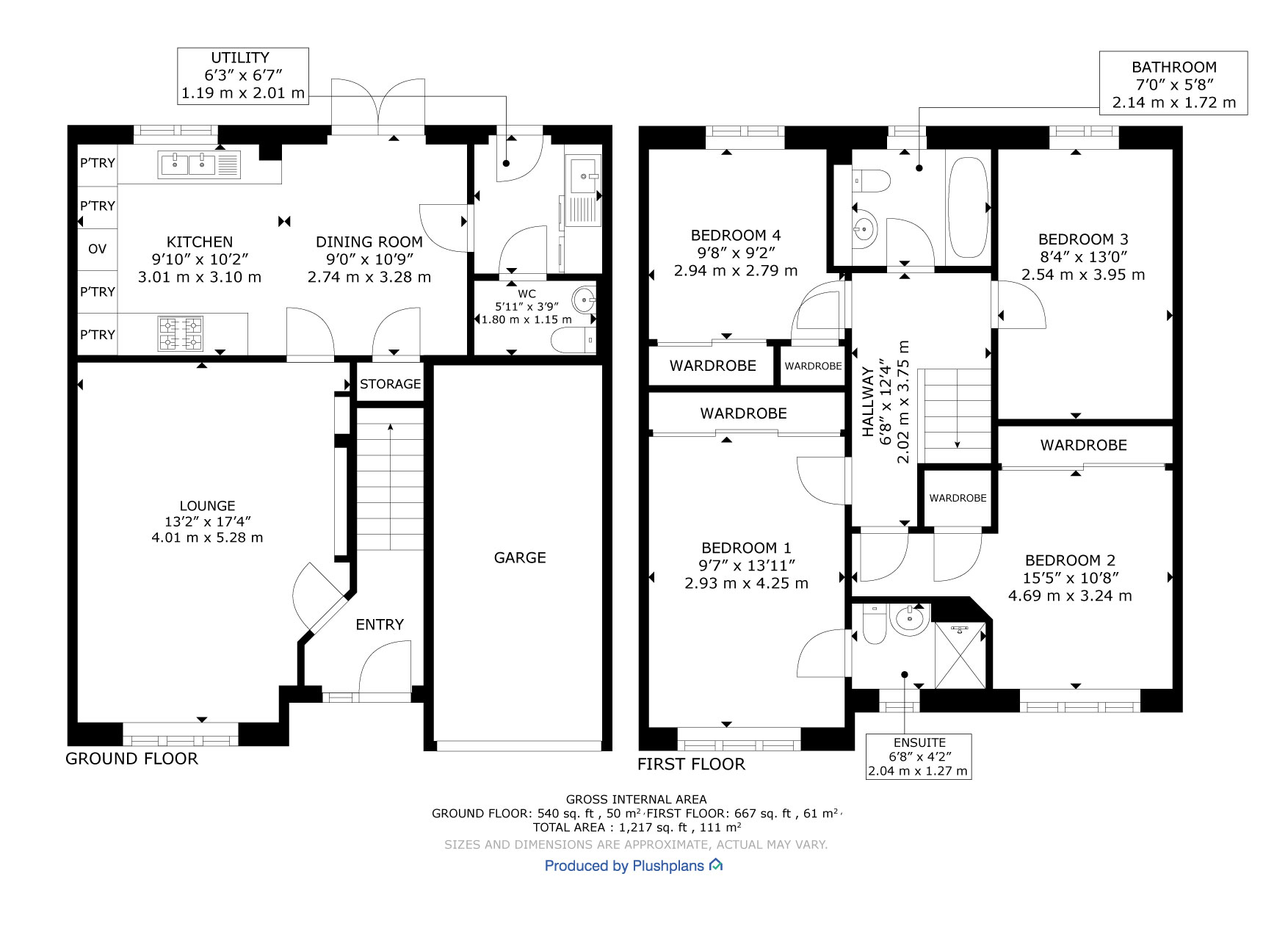 53 McKelvie Crescent, Glasgow floorplan