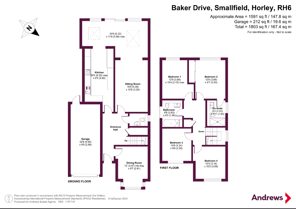 3, Baker Drive, Horley floorplan