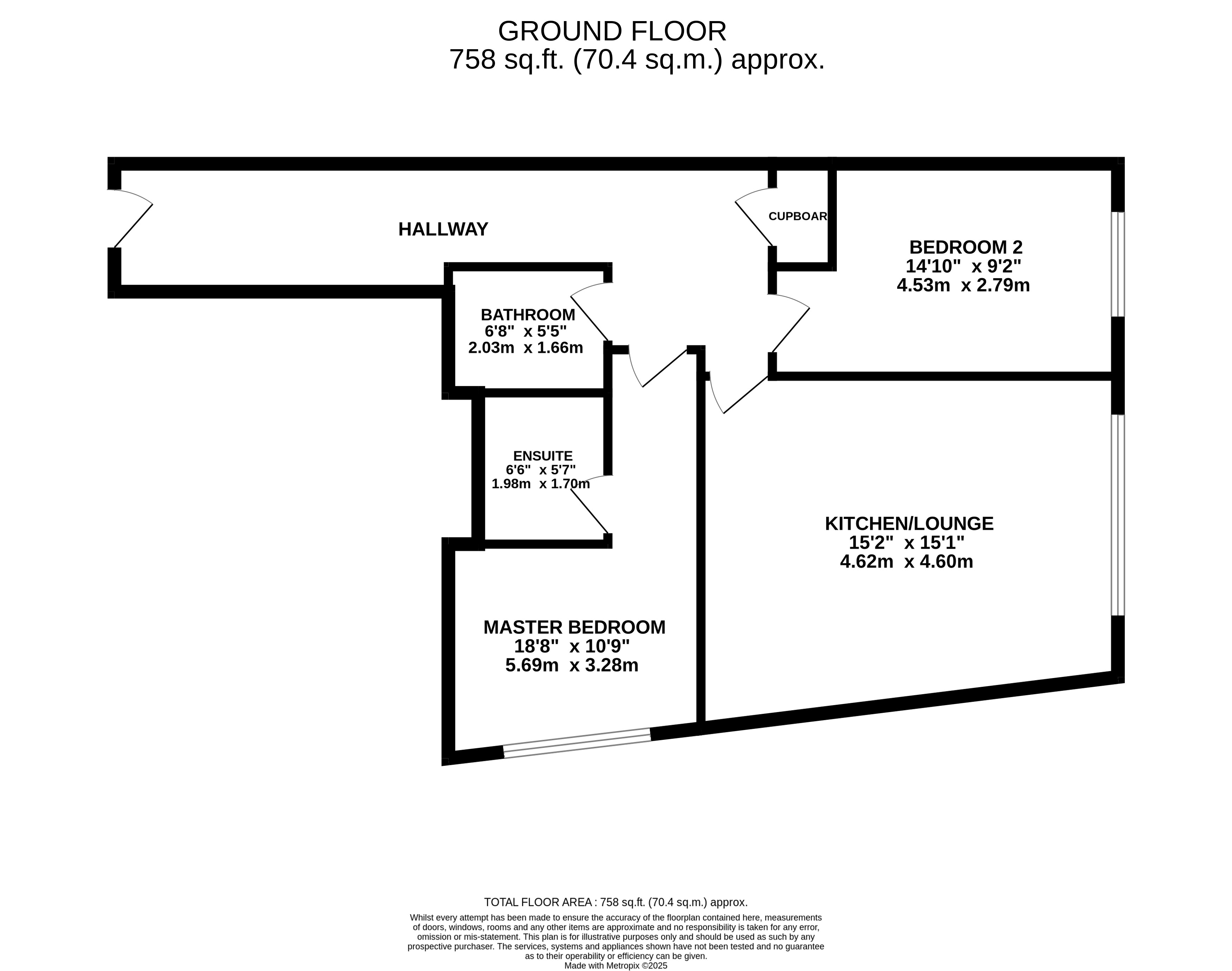 Apartment 94 Alexander Tower, 19, Princes Parade, Merseyside floorplan