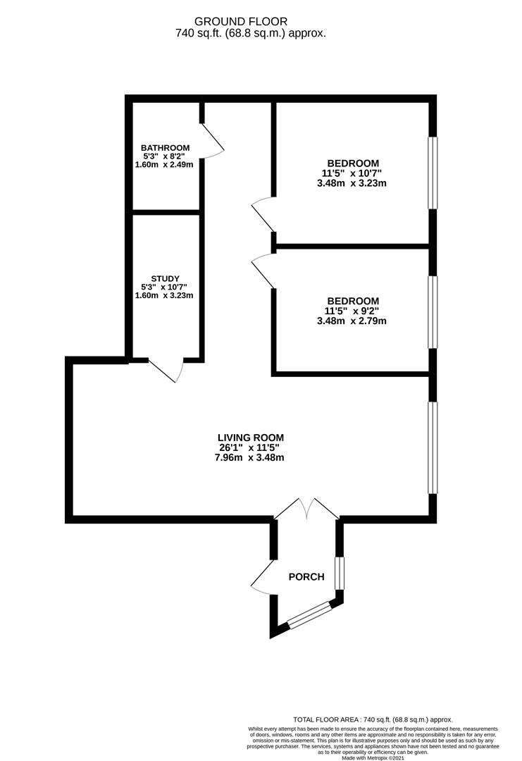 Flat 1, Roebuck House, High Street, Hastings floorplan