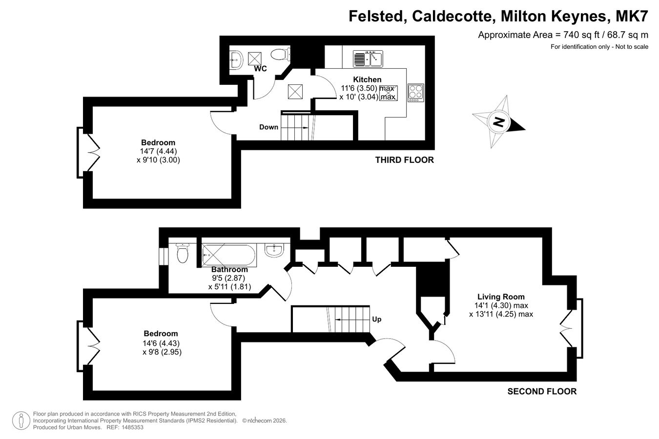 Flat Eighty Three, Felsted, Milton Keynes floorplan