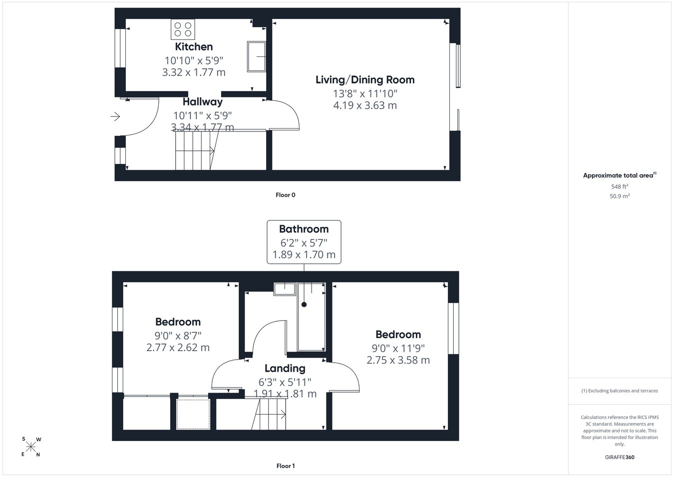 57, Coleridge Close, Hitchin floorplan