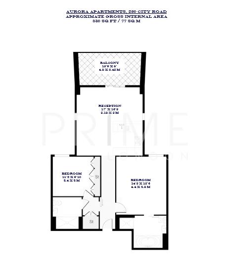 10, Aurora Apartments, 250 City Road floorplan