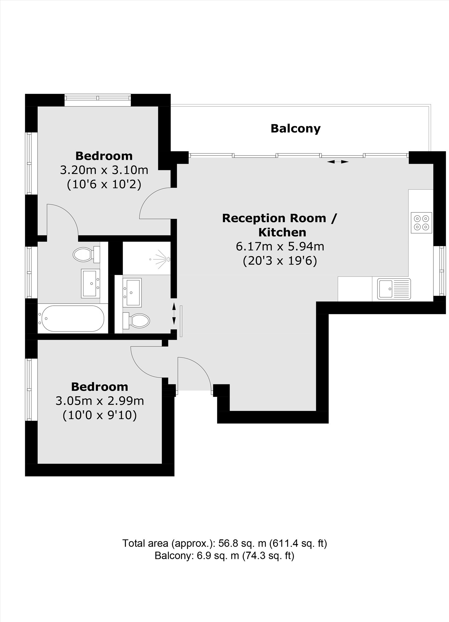 Flat 18 Chatfield Riverside, 56, Chatfield Road, Battersea floorplan
