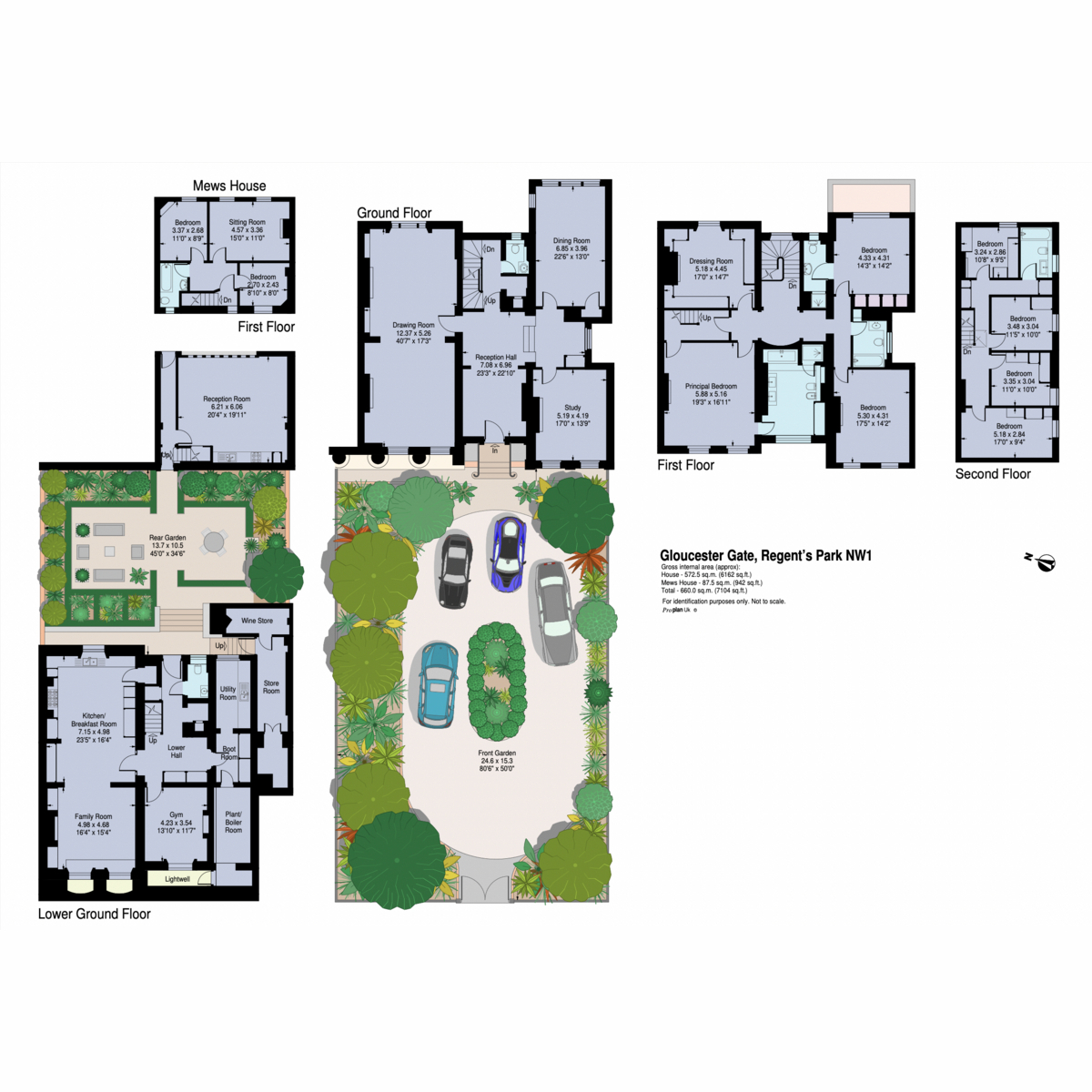 Flat Gloucester Lodge, 12, Gloucester Gate, London floorplan