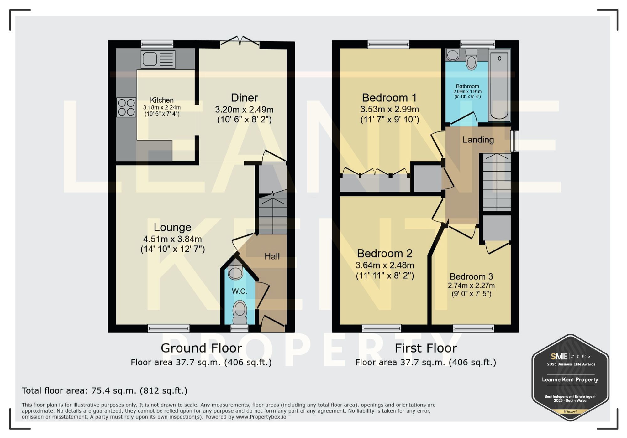 13 Stryd Hywel Harris, Hengoed floorplan