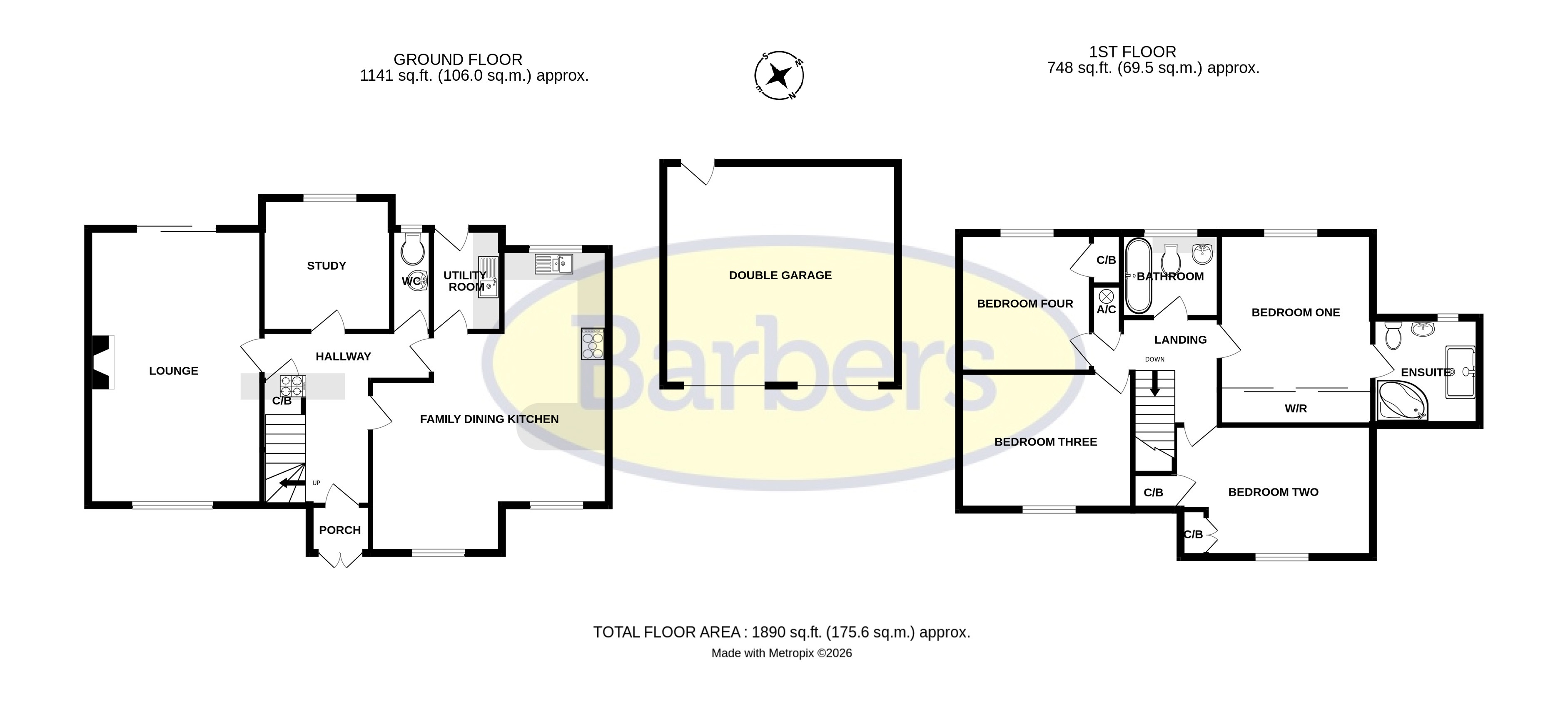 3, Woodford Green, Telford floorplan