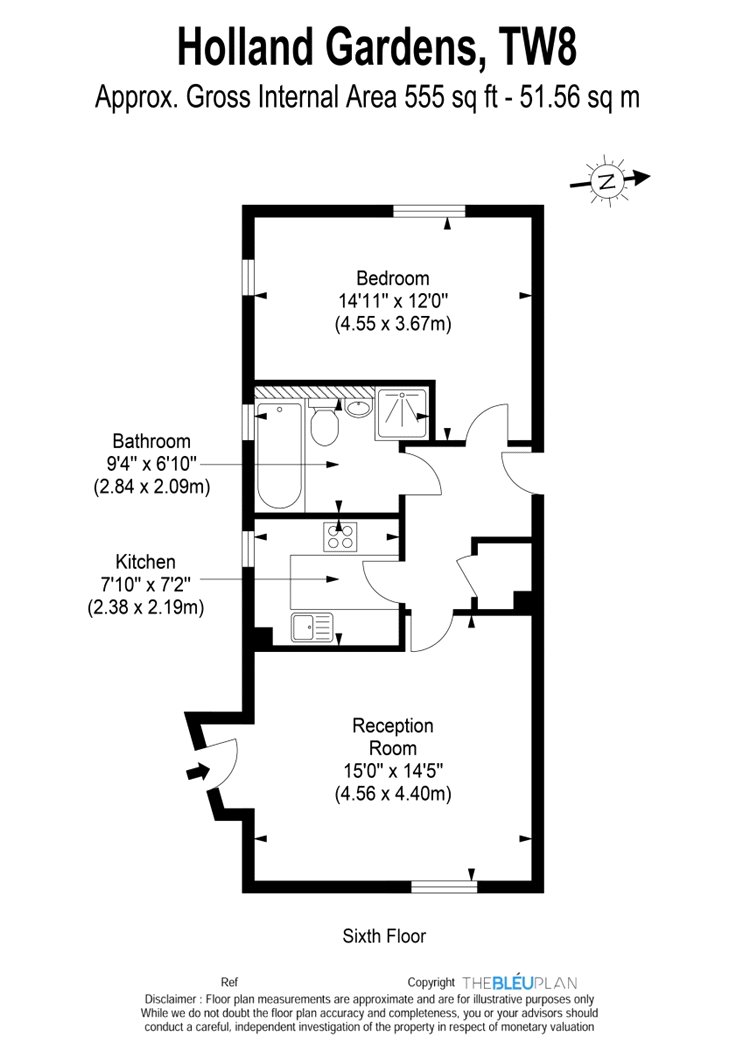 1 Bedrooms Flat for sale in Holland Gardens, Brentford TW8