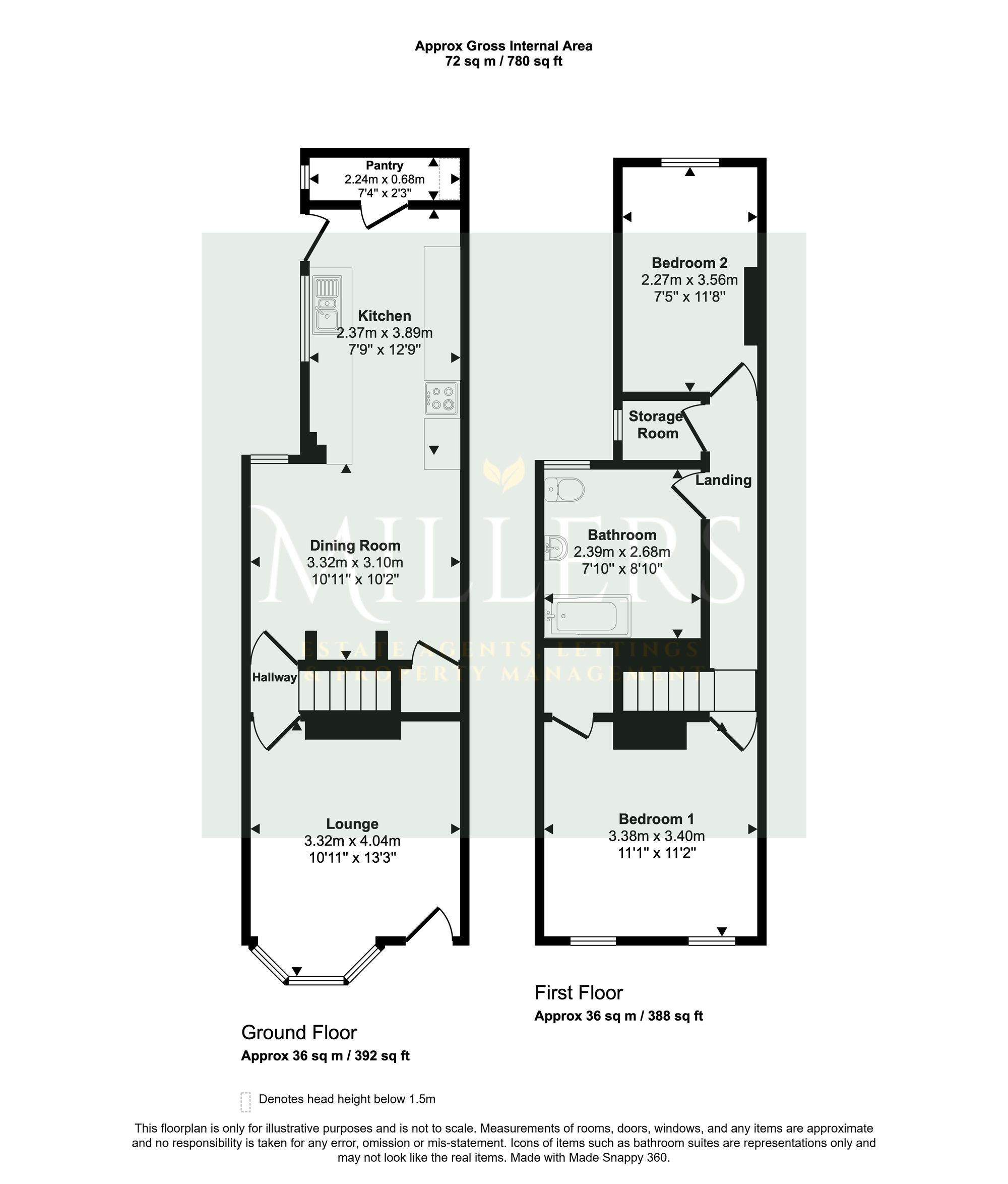 1 Rosebery Road, Cromer floorplan