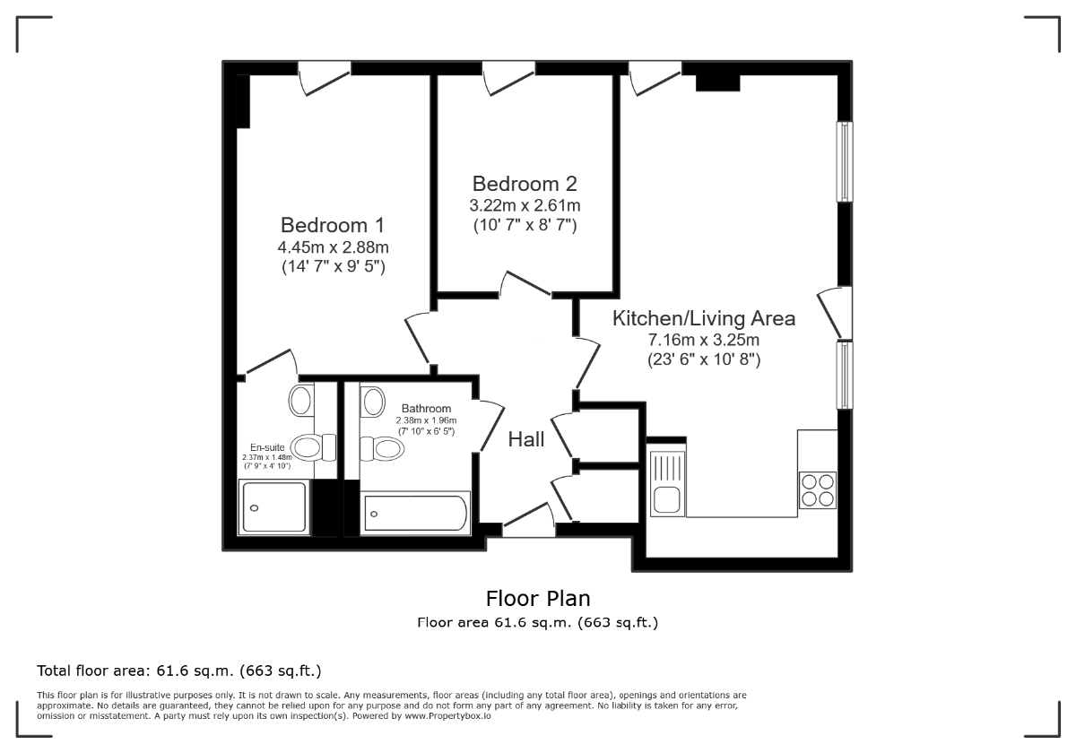 Apartment 306, Michigan Point Tower A, Salford floorplan