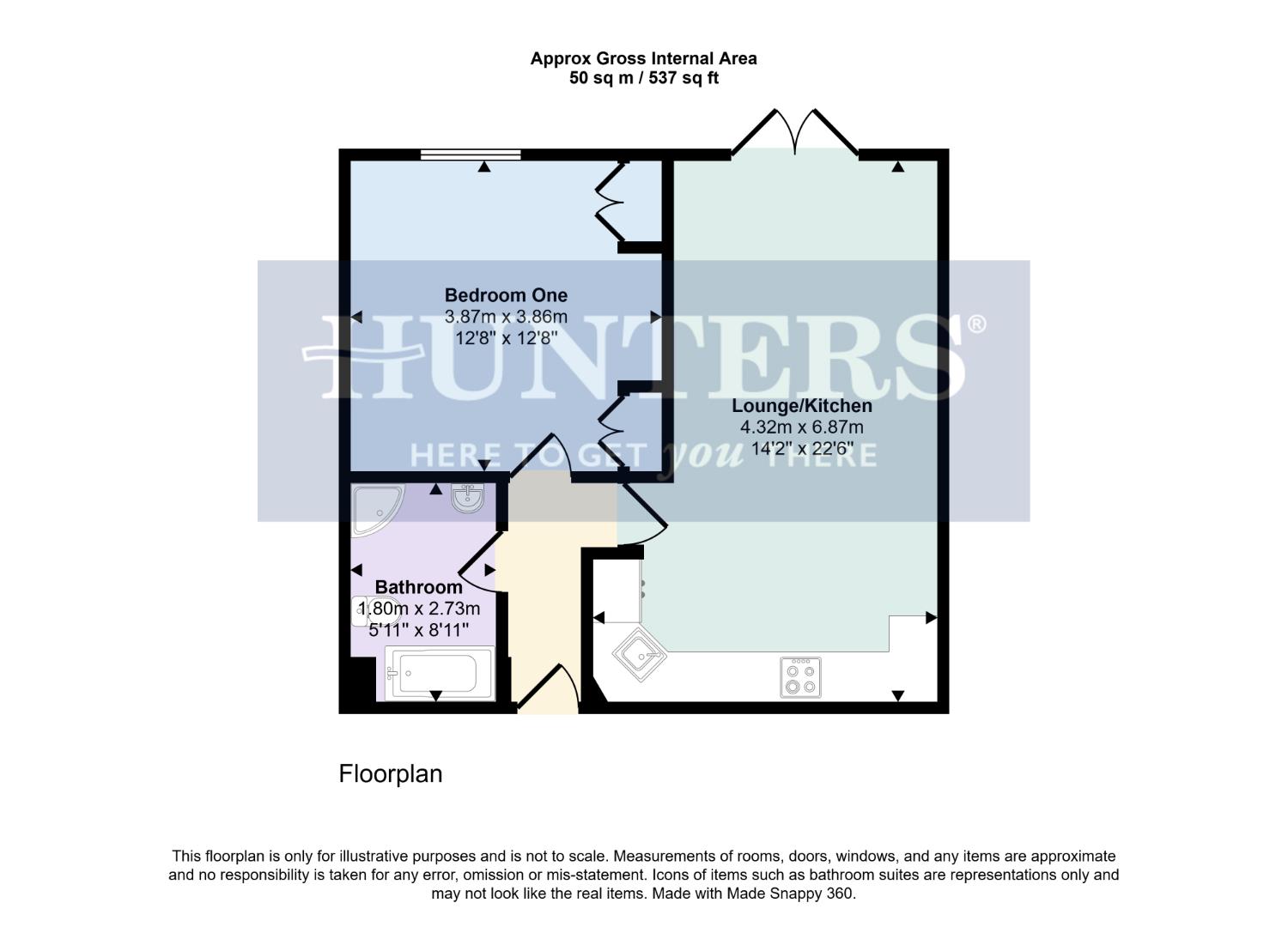 Flat 6, Lanes Court, Cross Street, Wigston floorplan