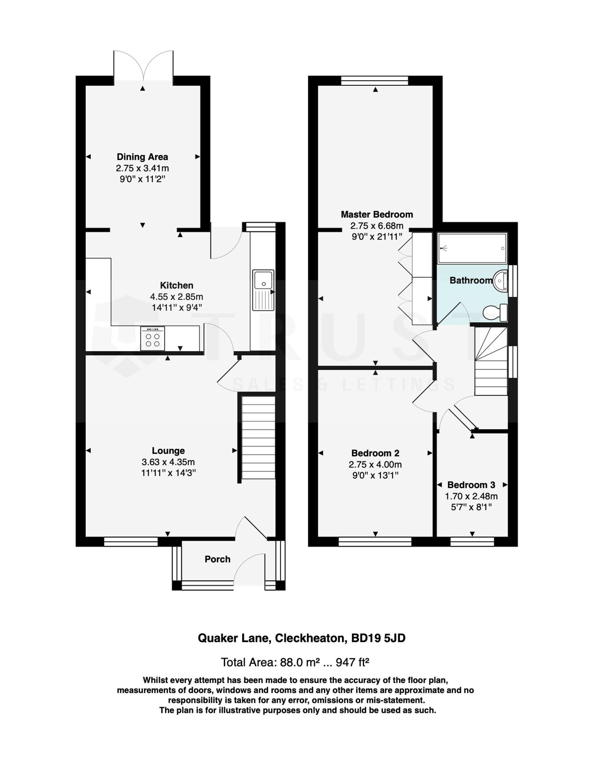 Quaker Lane, Cleckheaton floorplan