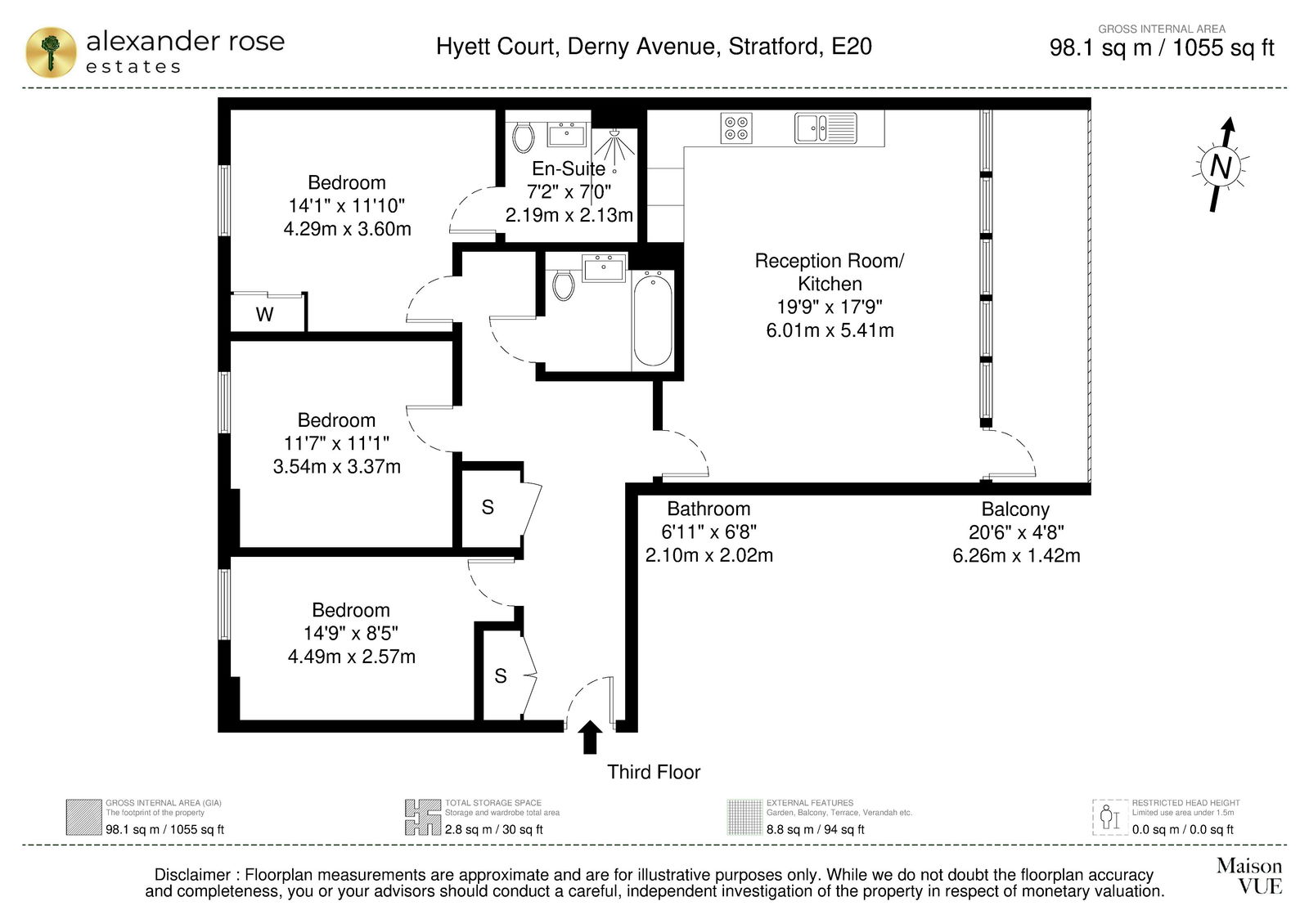 Derny Avenue, London, E20 floorplan