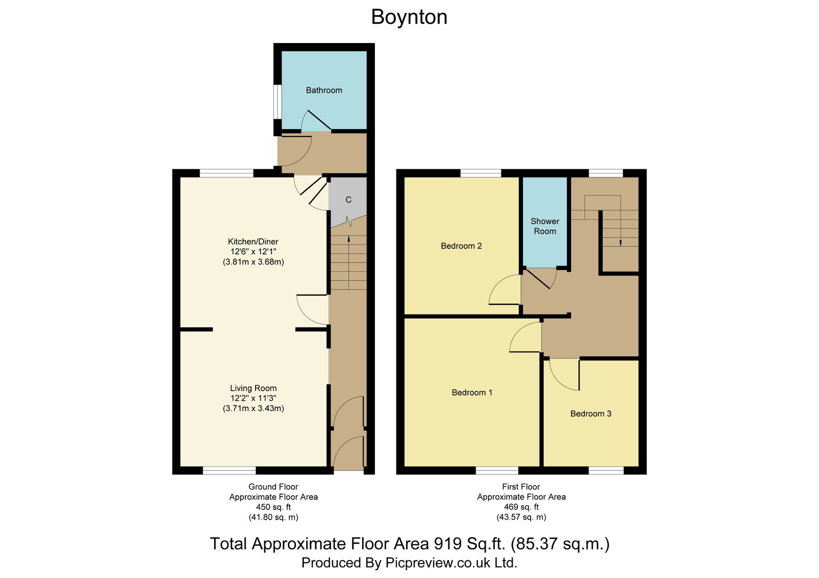34, Boynton Street, Hull floorplan