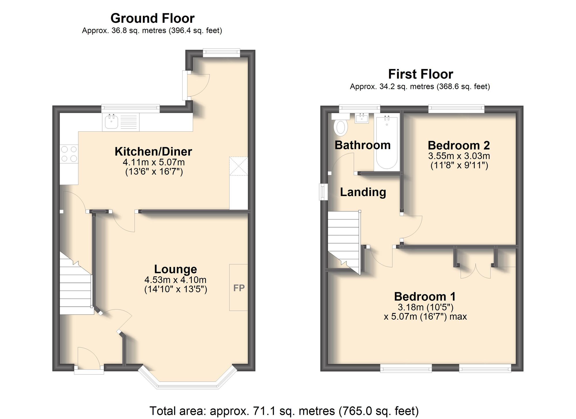 26 Kingswood Close, Chesterfield floorplan