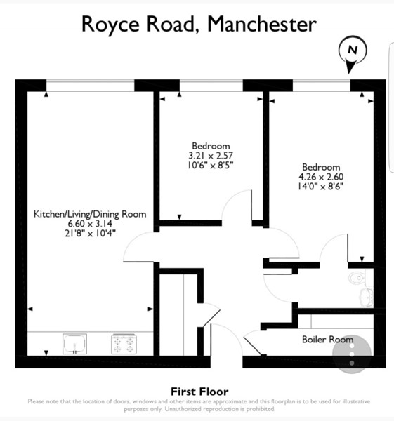 2 Bedrooms Flat for sale in Royce Road, Hulme, Manchester M15