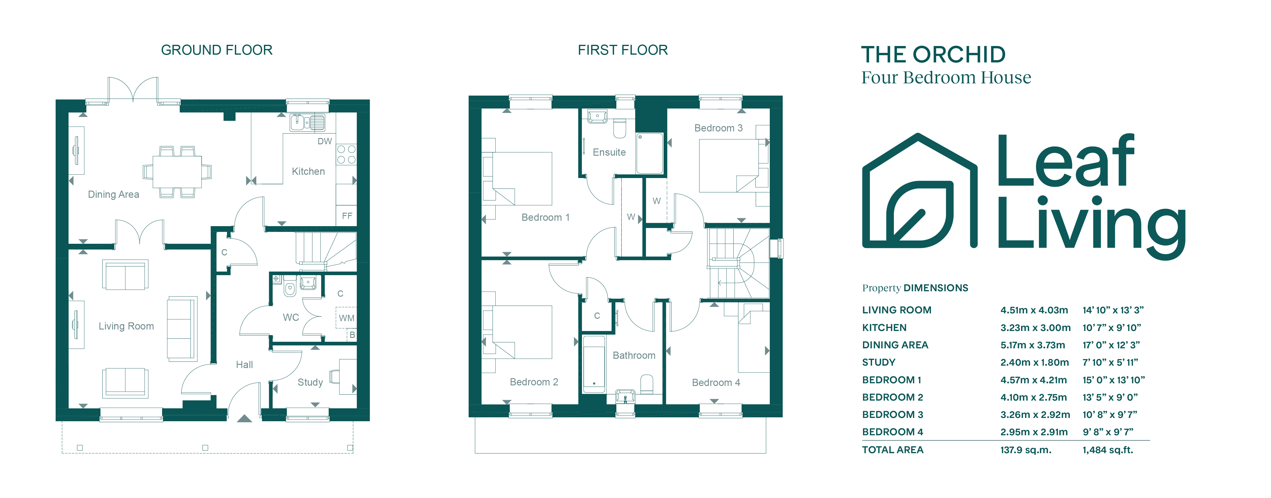 44 Elina - orchid RL flatfair, Leaf Living at Chesterwell, Mile End, CO4, Mile End floorplan