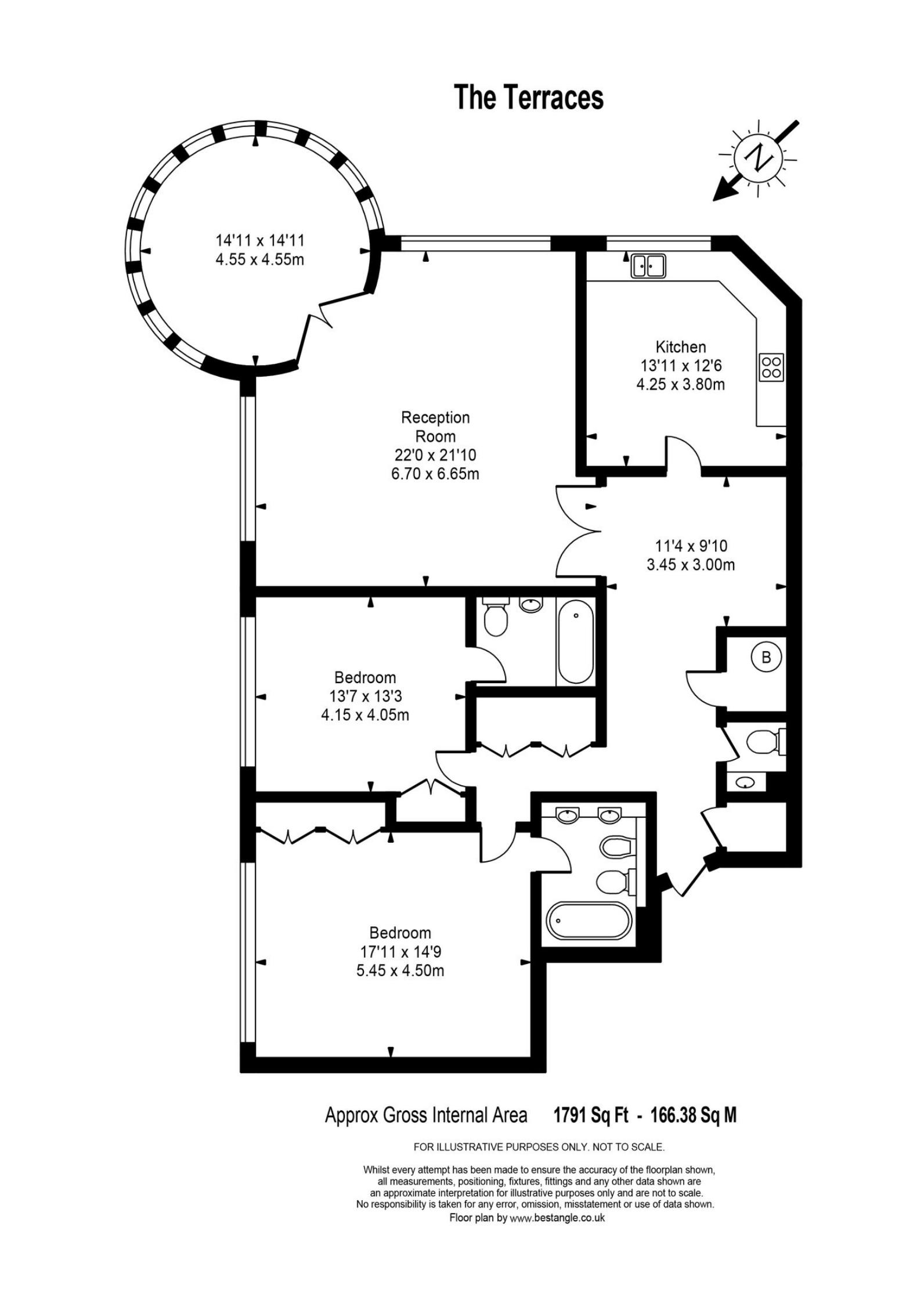 2 Bedrooms Flat to rent in Queens Terrace, London NW8