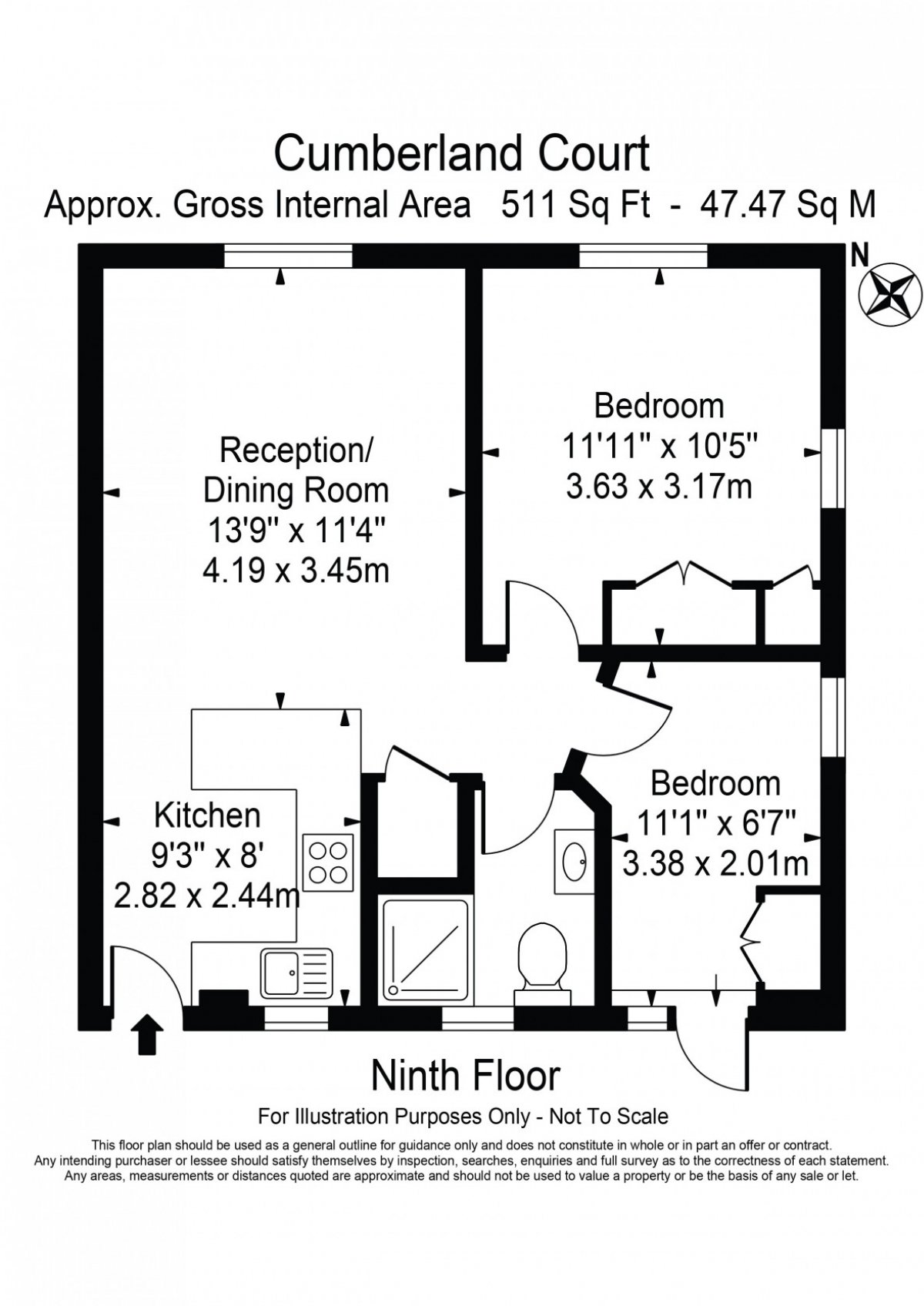 Flat 33, Cumberland Court, Great Cumberland Place, London floorplan