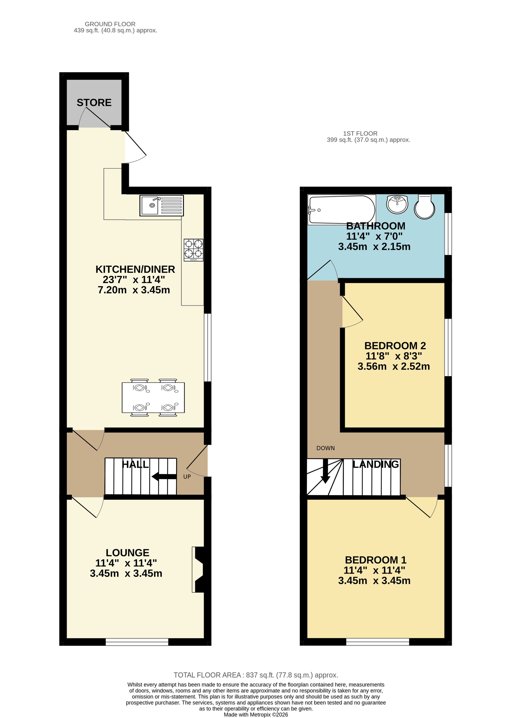 66 Garden Street, Wigston floorplan