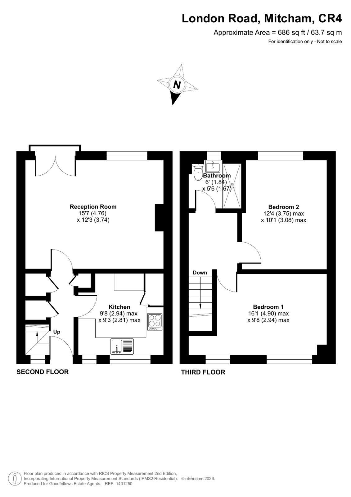 London Road, Mitcham, CR4 floorplan