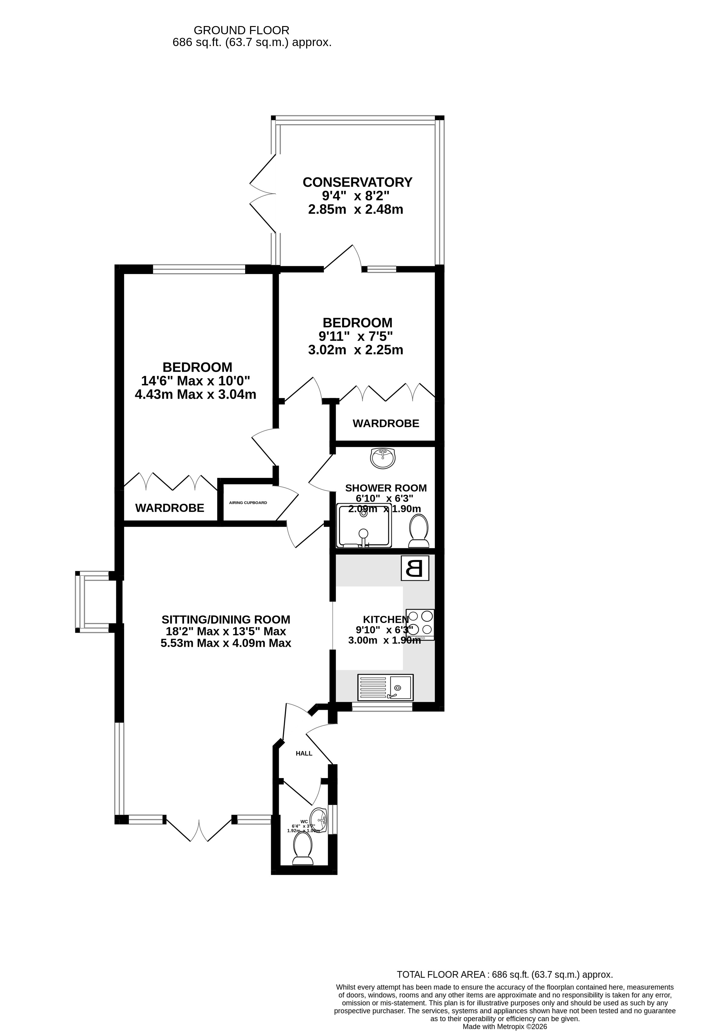 14, Pyrford Mews, Lymington floorplan