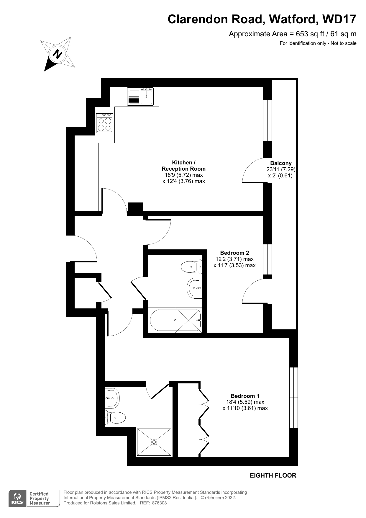 Clarendon Road, Watford, Hertfordshire WD17, 2 bedroom flat for sale ...