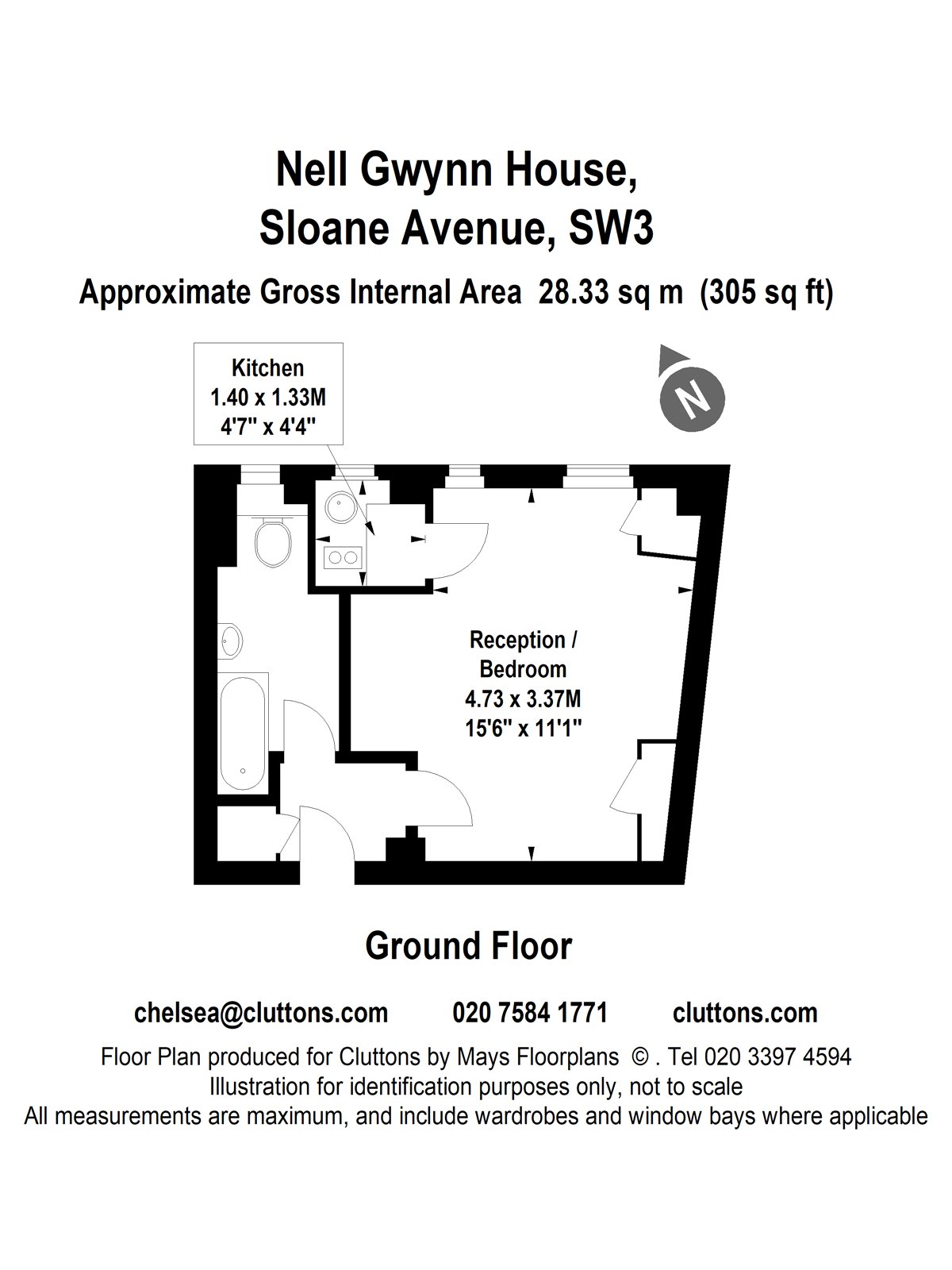 Flat 19, Nell Gwynn House,, Sloane Avenue, London floorplan