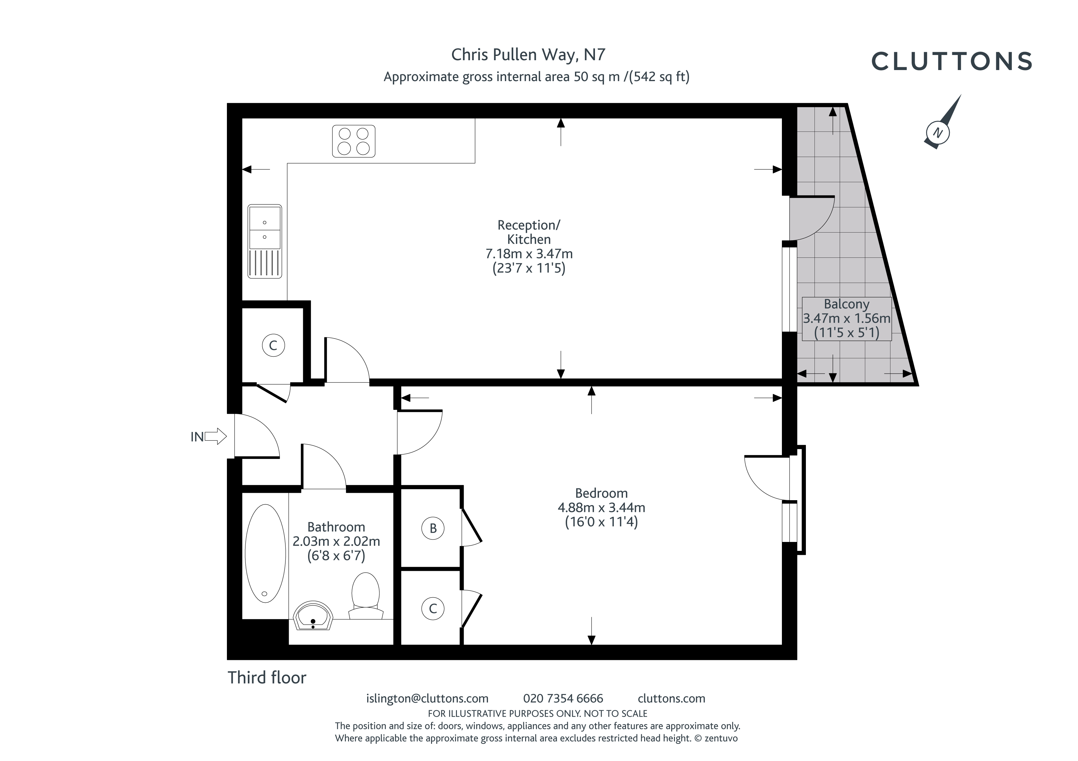 1 Bedrooms Flat to rent in Parkside Caledonian, London N7