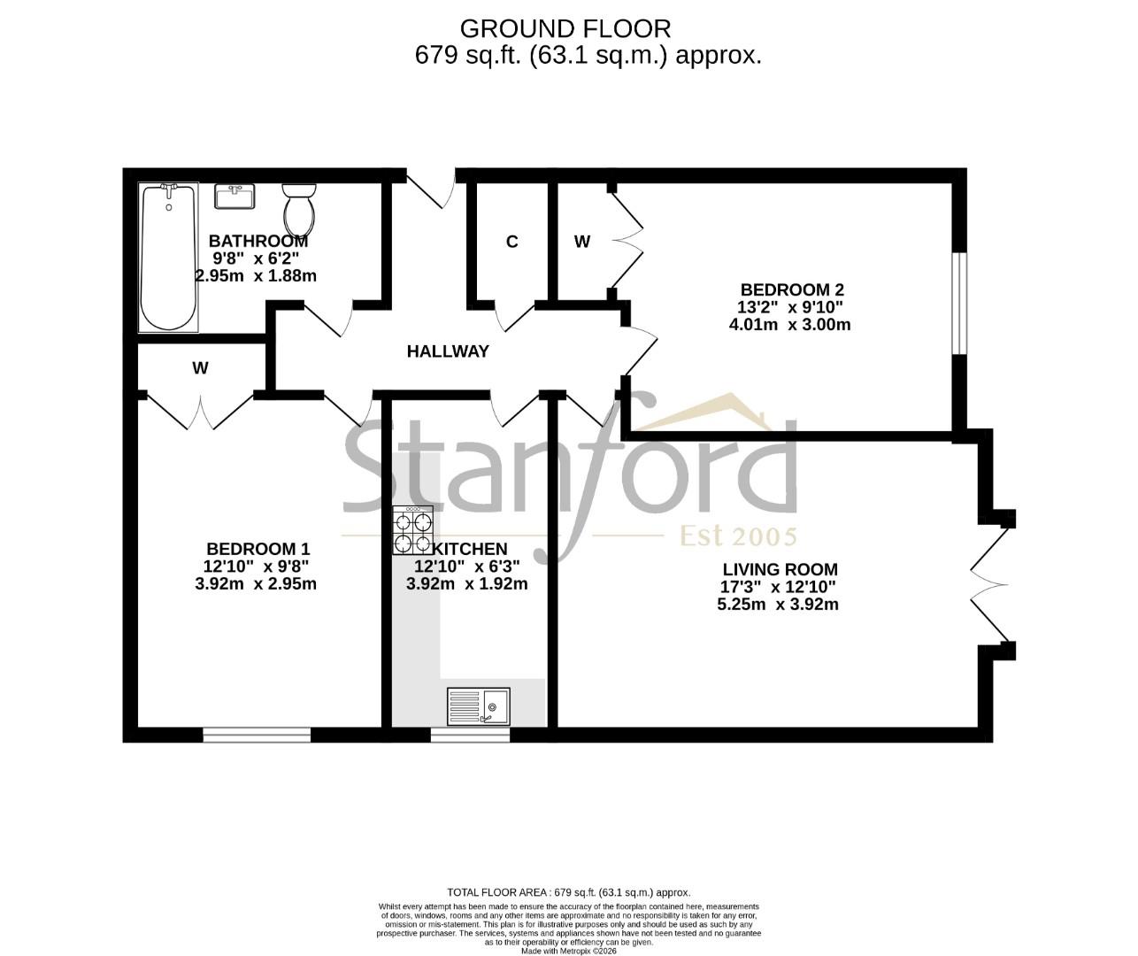 Flat 4, 269A, Spring Road, Southampton floorplan