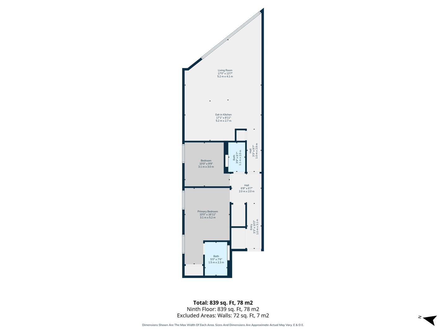 Apartment 902 Munkenbeck, 5, Hermitage Street, London floorplan
