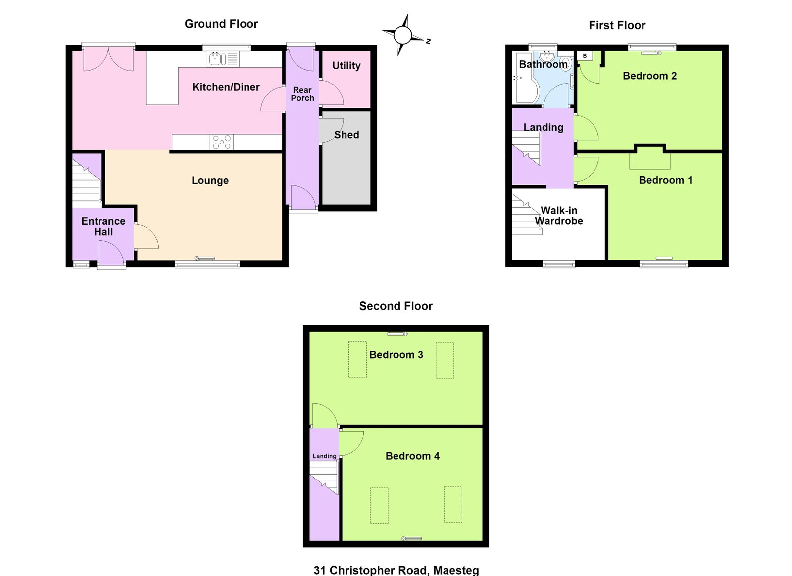 31, Christopher Road, Maesteg floorplan