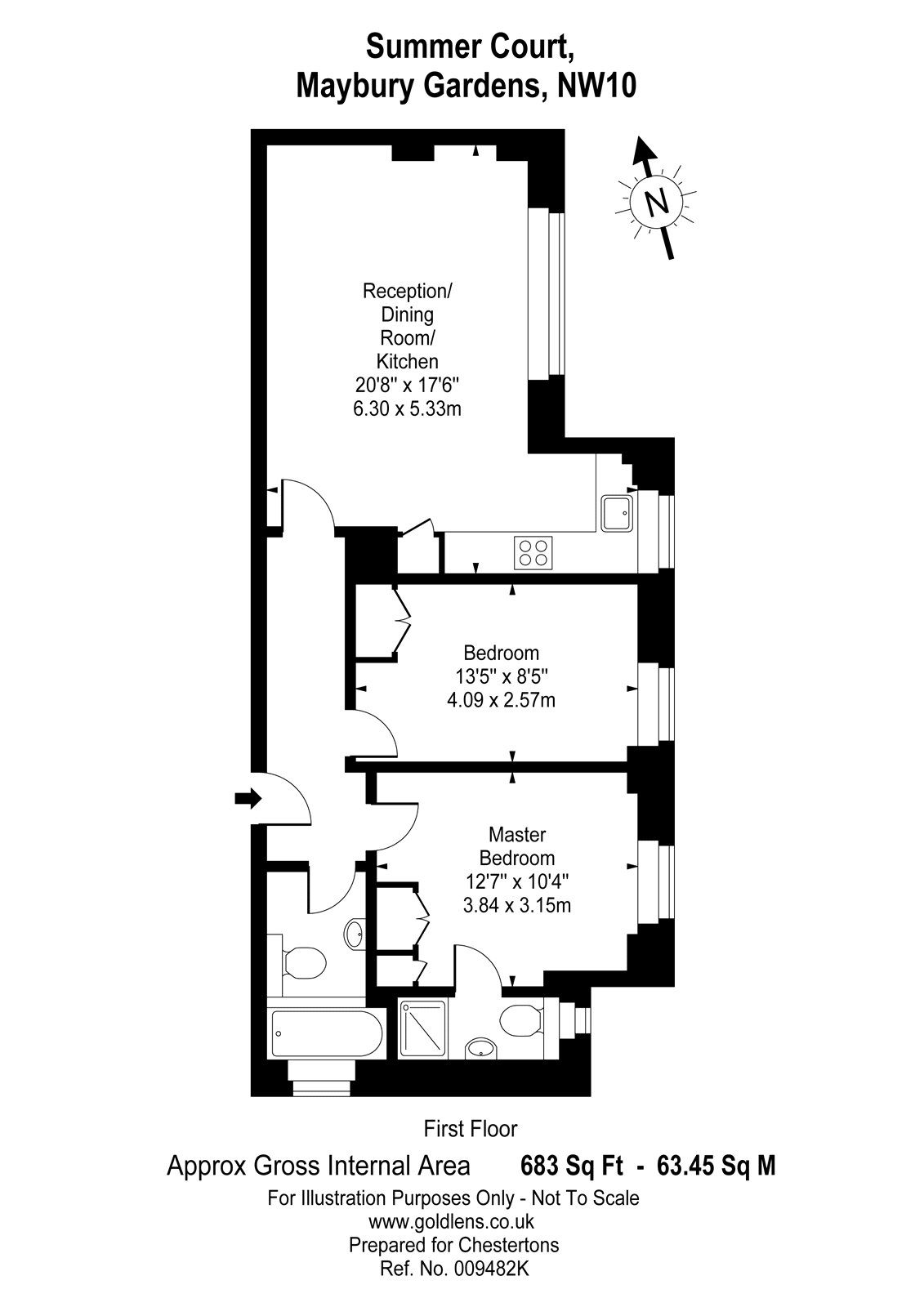 2 Bedrooms Flat to rent in Summer Court, 1 Maybury Gardens, Willesden Green, London NW10