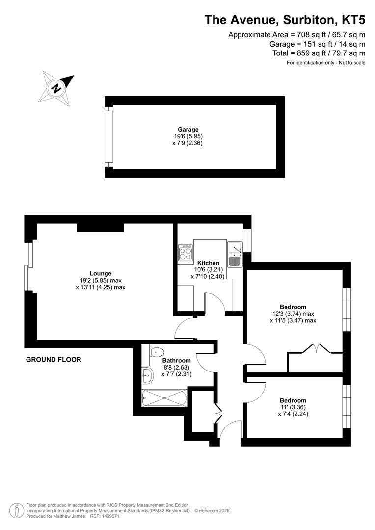 3 Norfolk Court, The Avenue, Surbiton floorplan
