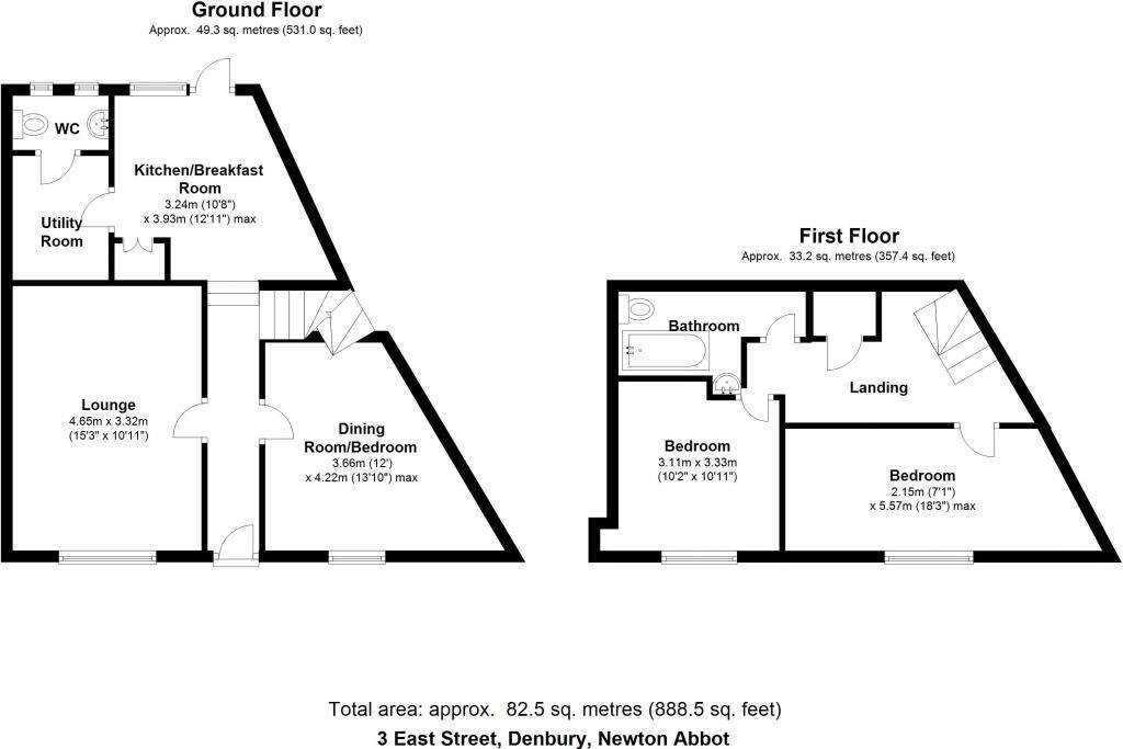 3, East Street, Newton Abbot floorplan
