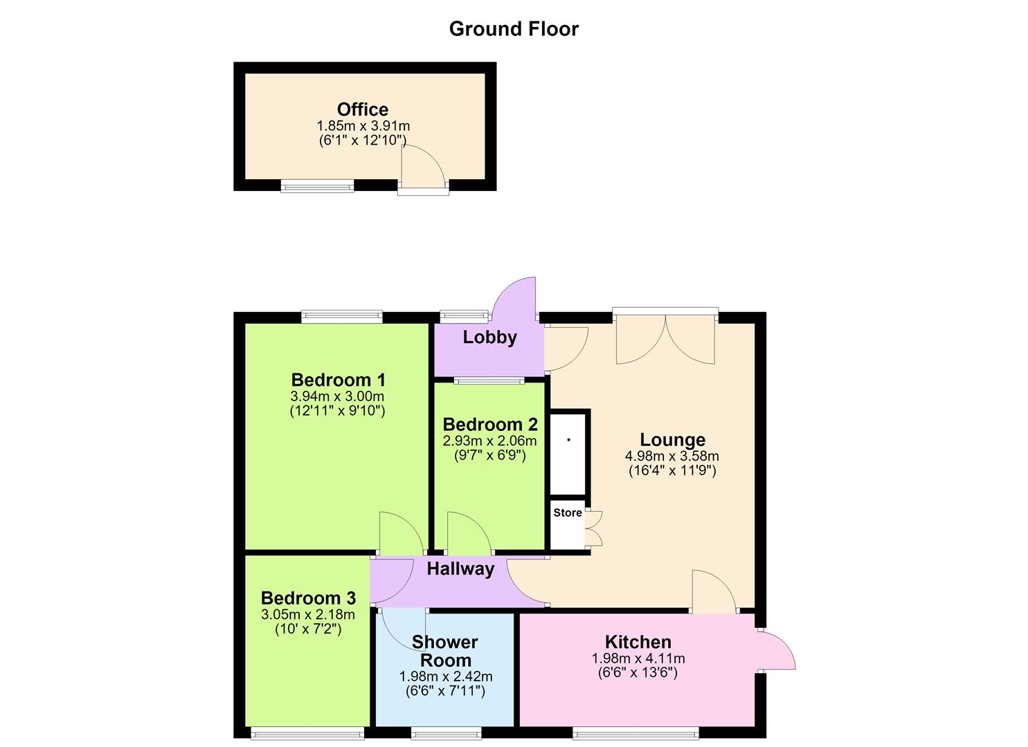 Flat 1, 543, Bordesley Green East, Birmingham floorplan