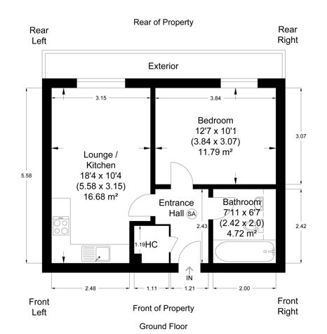 100, Southside, Birmingham floorplan