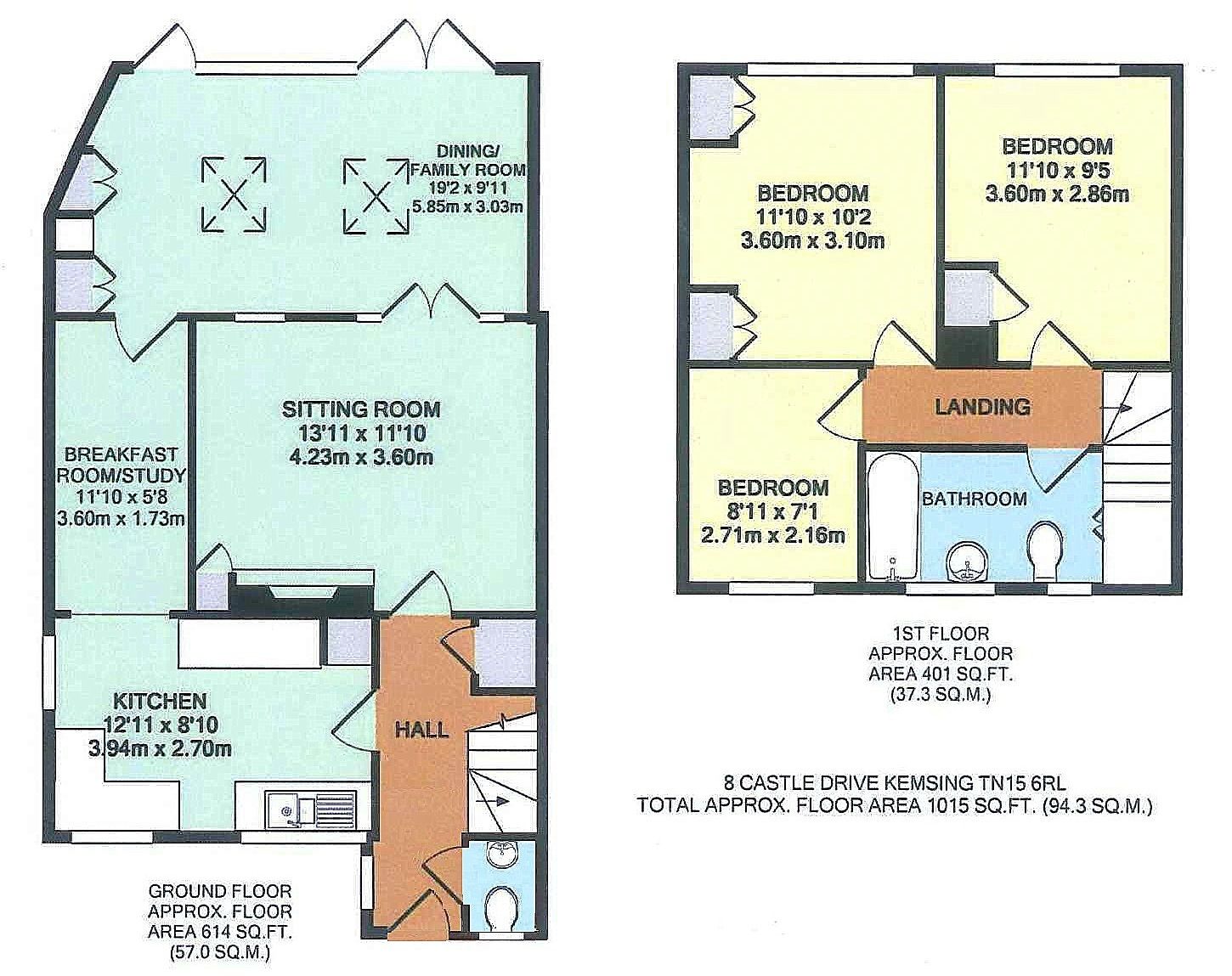 3 Bedrooms Semi-detached house for sale in Castle Drive, Kemsing, Sevenoaks TN15