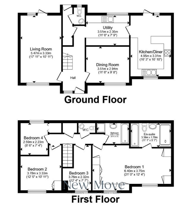 60 Darleydale, Crawley floorplan
