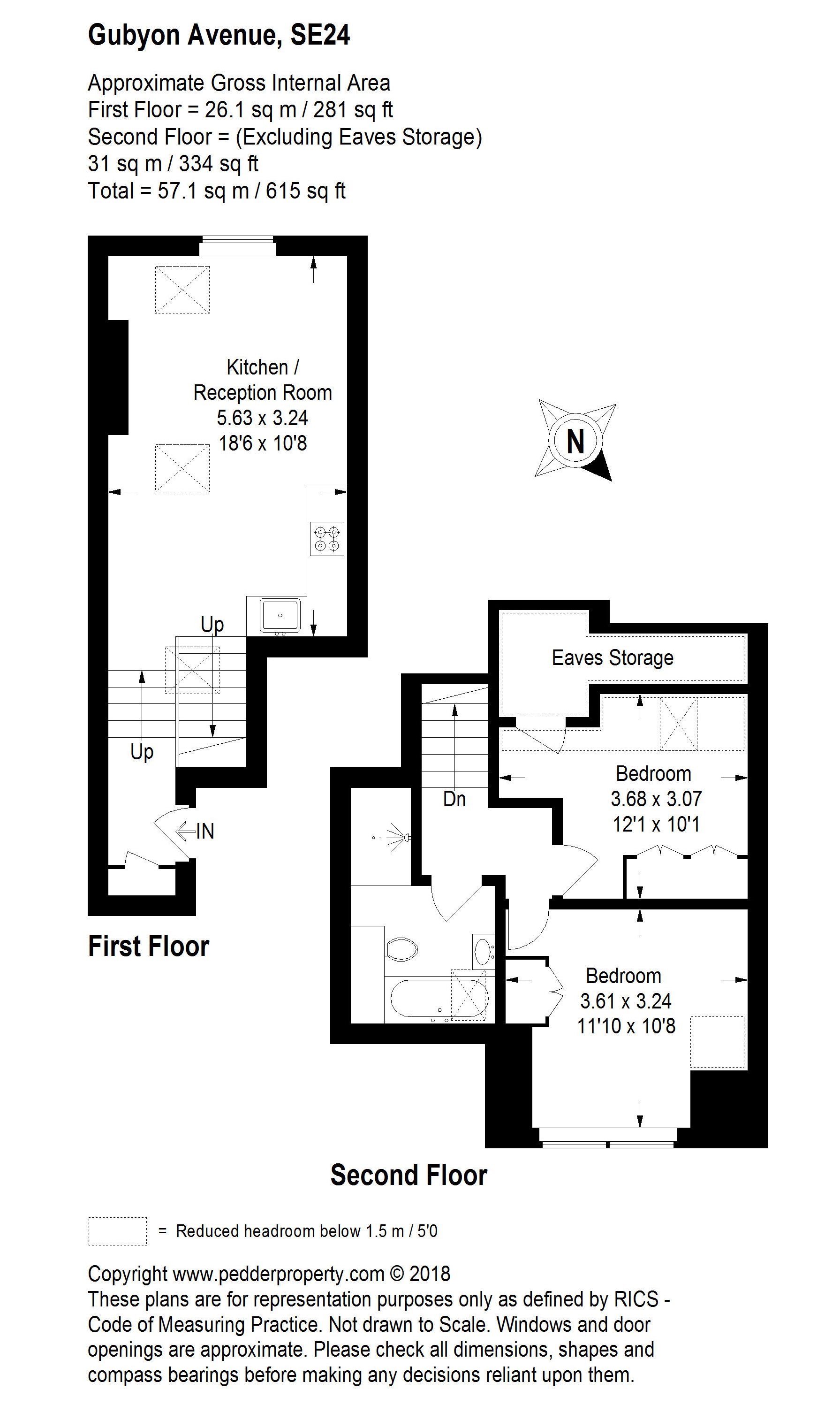 2 Bedrooms Flat for sale in Gubyon Avenue, Herne Hill SE24