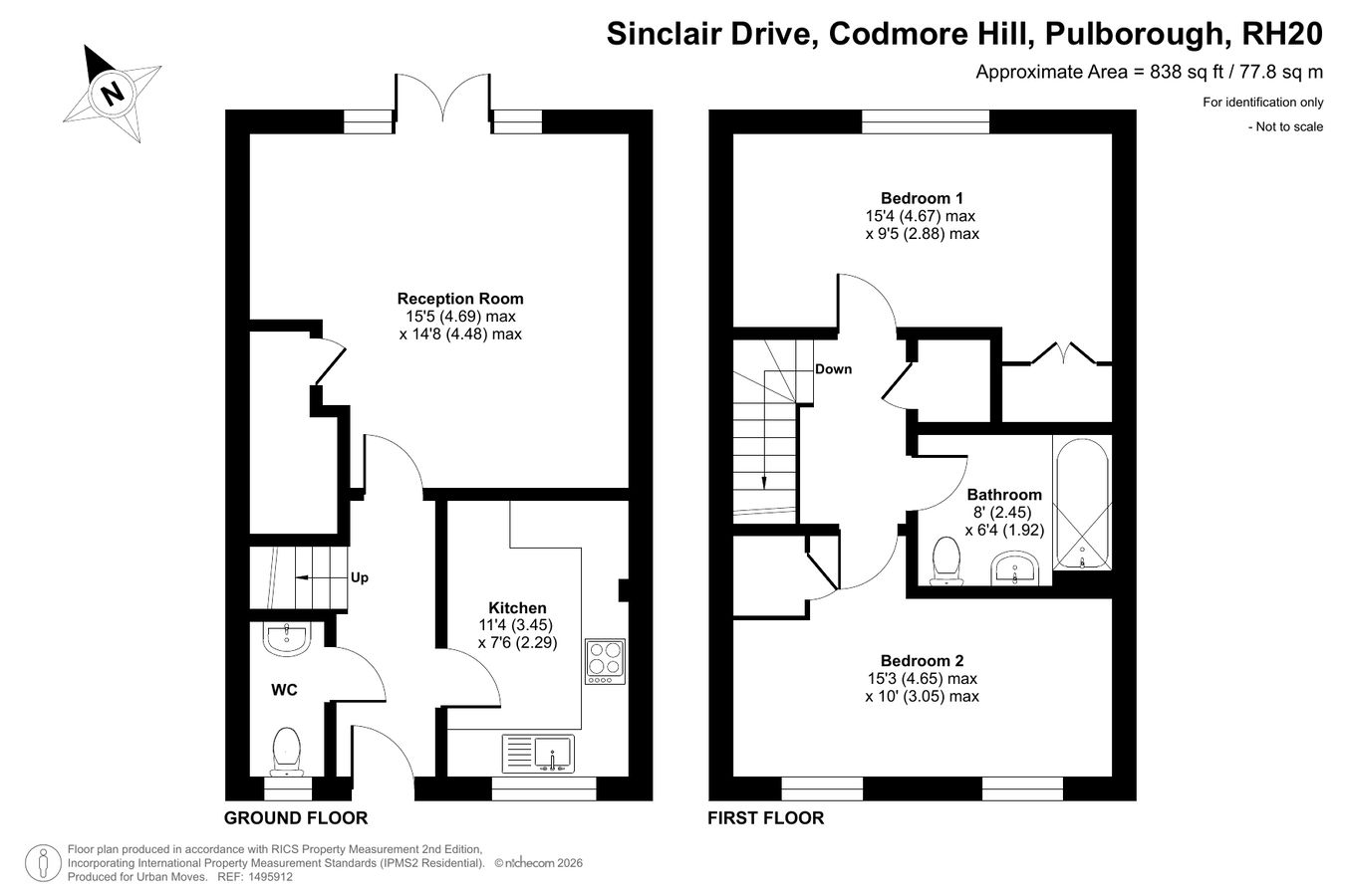 44, Sinclair Drive, Pulborough floorplan