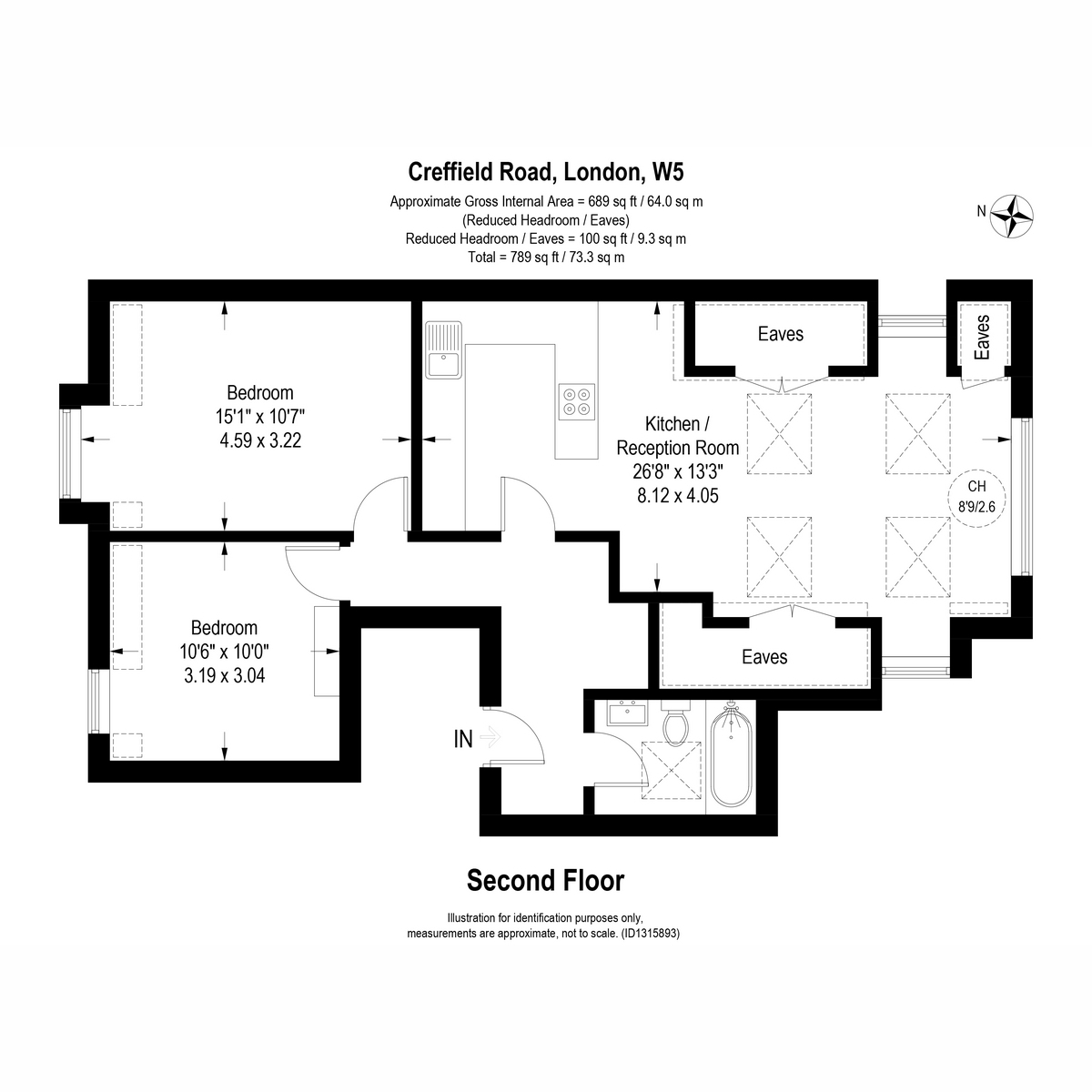 Flat 5, 32, Creffield Road, London floorplan