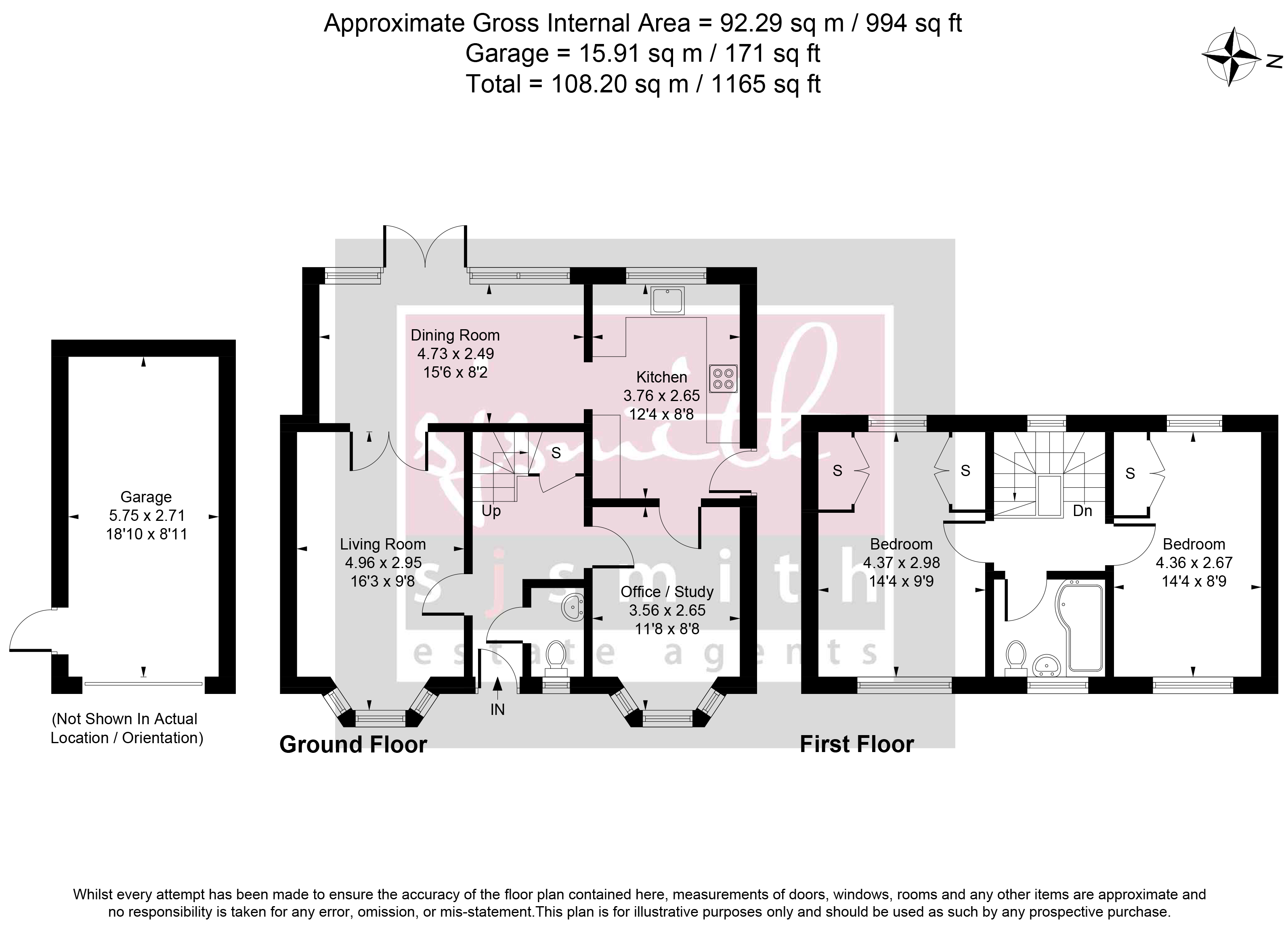 1a, Oakfield Road, Ashford floorplan