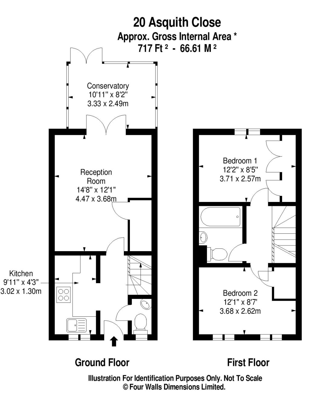 2 Bedrooms Semi-detached house to rent in Asquith Close, Shrewsbury SY1