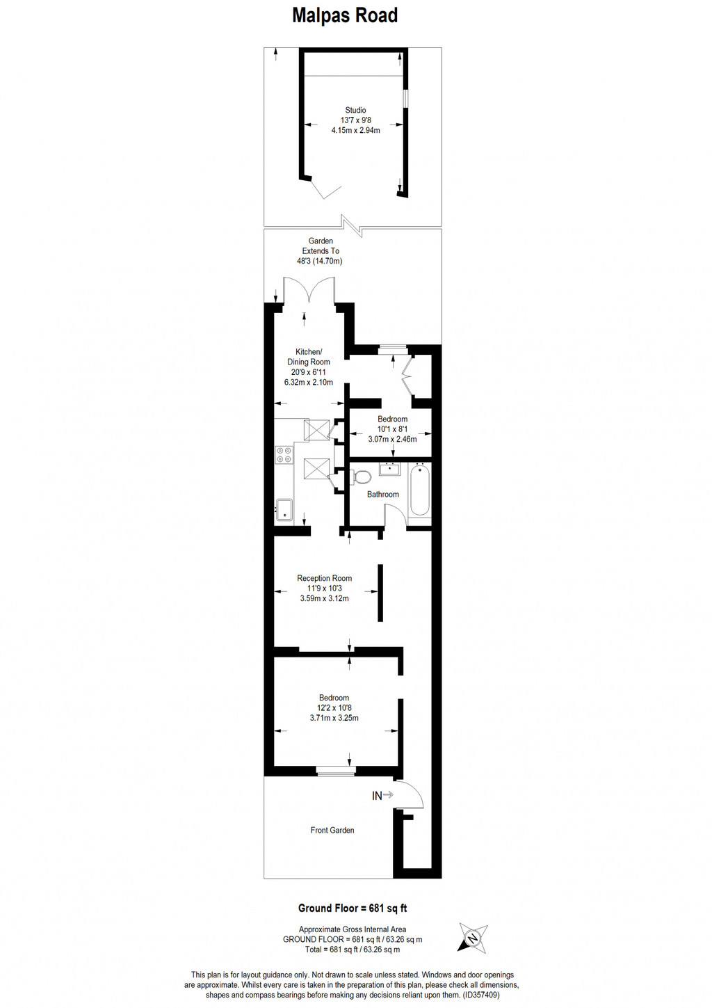 Malpas Road, Brockley SE4, 2 bedroom flat for sale 62534434